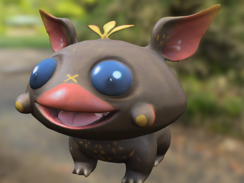 Cute Fantasy Creature 3D Model