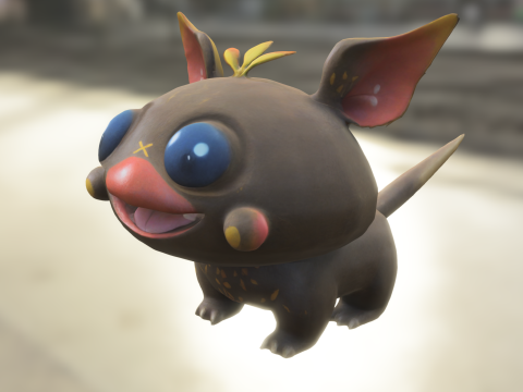 Cute Fantasy Creature Model 3D