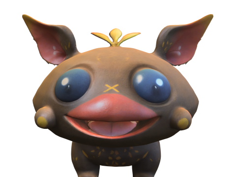 Cute Fantasy Creature Model 3D