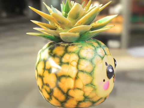 Cute Pineapple kawaii 3D Model
