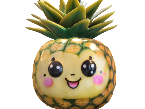 Cute Pineapple kawaii 3D Model