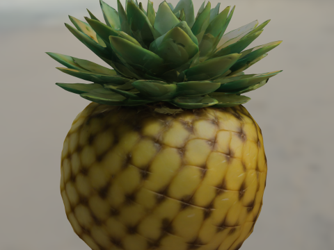 Adorable Pineapple kawaii Modelo 3D