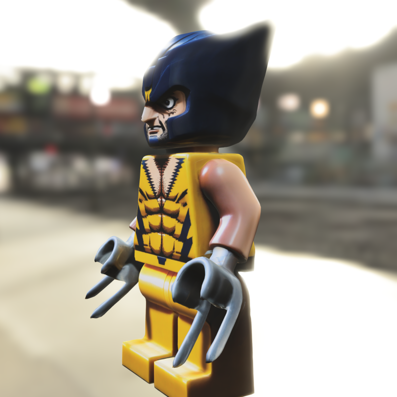 Lego Wolverine cartoon 3D Model .c4d .max .obj .3ds .fbx .stl .blend
