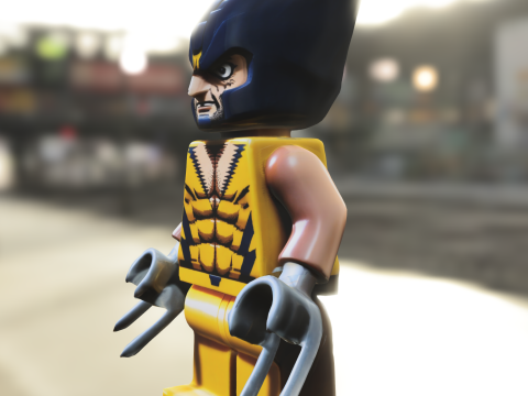 Lego Wolverine cartoon 3D 모델