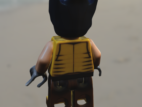 Lego Wolverine cartoon 3D Model