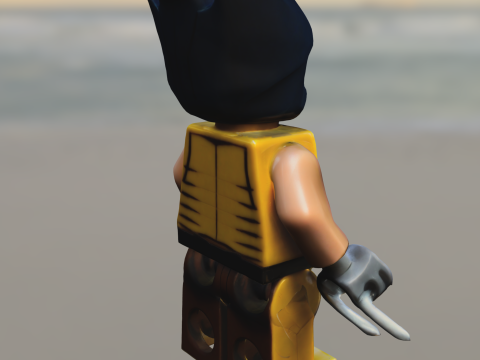 Lego Wolverine cartoon 3D Model