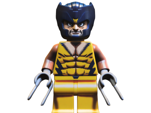Lego Wolverine cartoon 3D Model