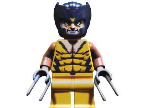 Lego Wolverine cartoon 3D Model
