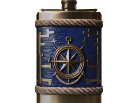 Frasco de b&uacute;ssola n&aacute;utica Modelo 3D