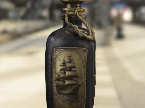 Pirate Rum Flask 3D Model