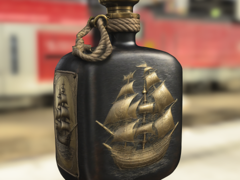 Pirate Rum Flask 3D 模型
