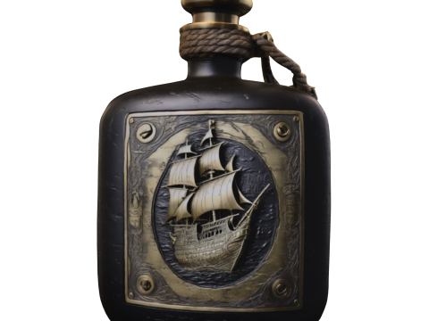 Pirate Rum Flask 3D 模型
