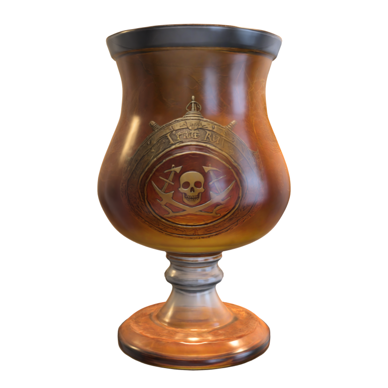 Pirate Skull Engraved Rum Goblet 3Dモデル .c4d .max .obj .3ds .fbx .stl .blend 