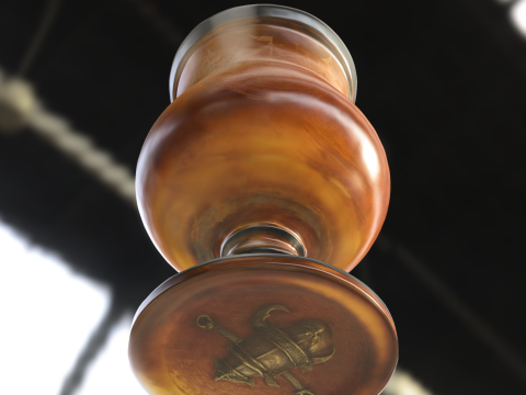 Pirate Skull Engraved Rum Goblet 3Dモデル
