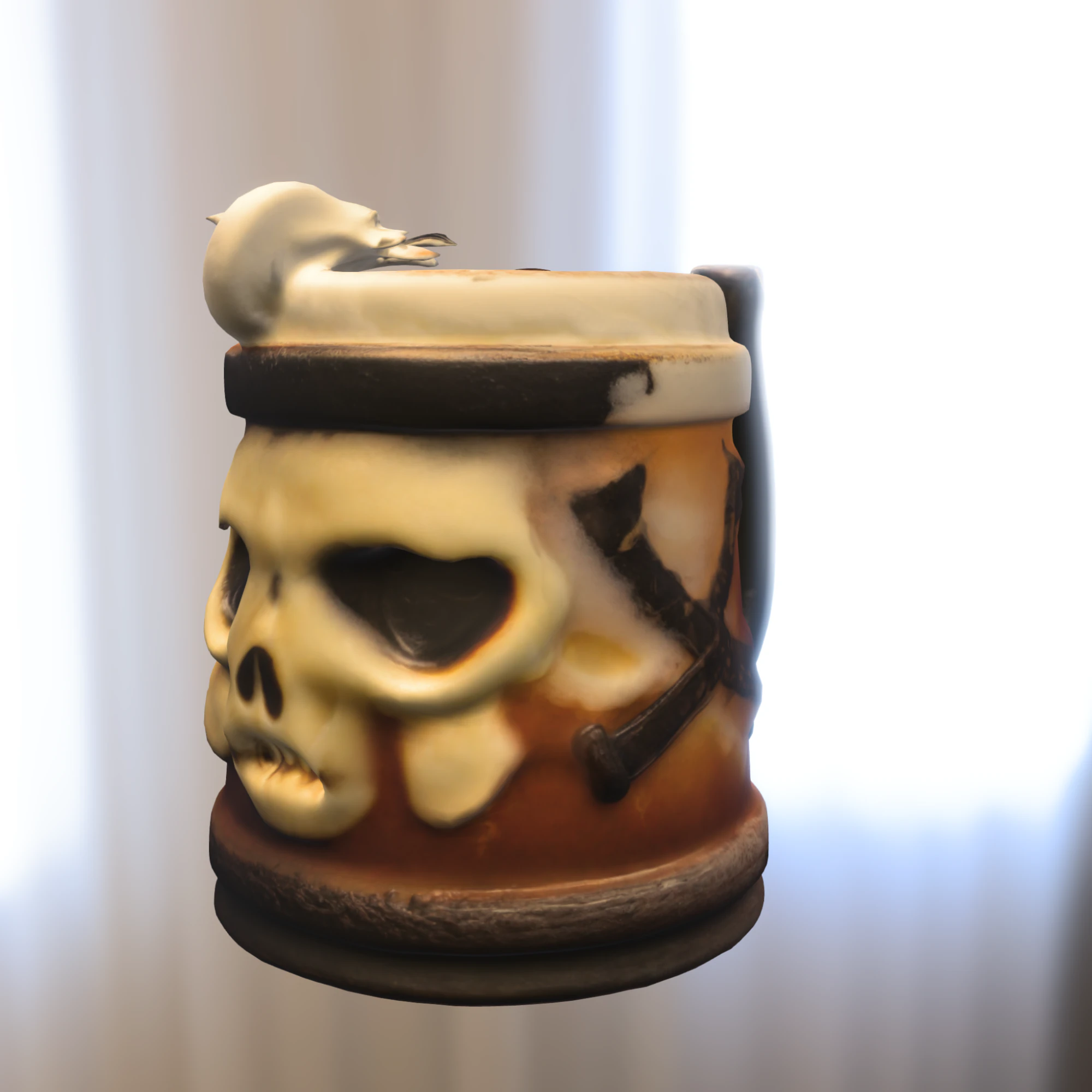 Skull Tankard Mug 3D Model .c4d .max .obj .3ds .fbx .stl .blend 
