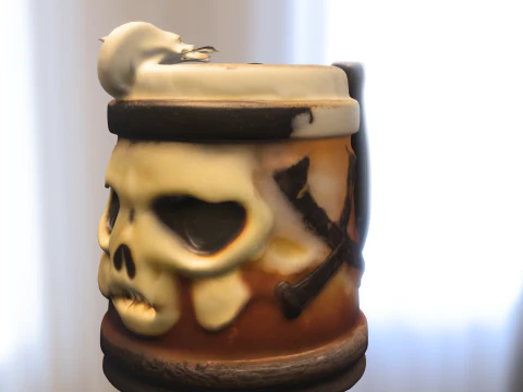 Tasse chope crâne Modèle 3D