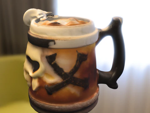 Skull Tankard Mug 3D Model