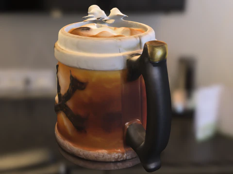 Skull Tankard Mug 3D Model