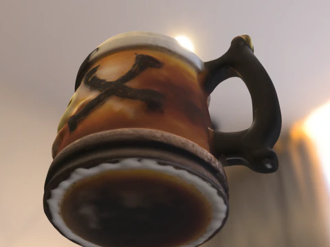 Skull Tankard Mug 3D Model