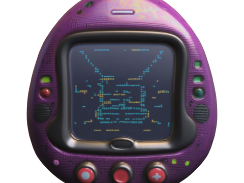 Retro Handheld tamagoshi 3D Model