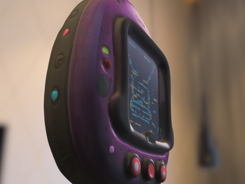 Retro Handheld tamagoshi 3D Model