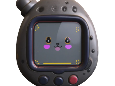Tamagotchi Style Virtual Pet 3D Model