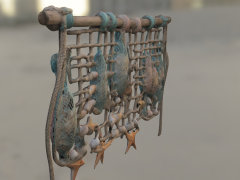 Seashell Wall Hanging Nautical Modelo 3D