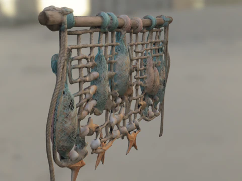 Seashell Wall Hanging Nautical 3D Model