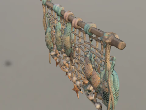 Seashell Wall Hanging Nautical 3D Model