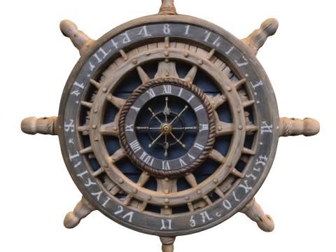 Nautical Ship Wheel Modello 3D