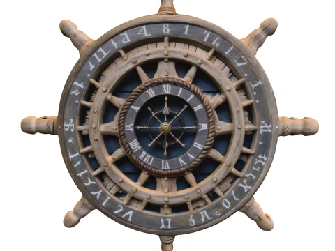 Ruota della nave nautica Modello 3D