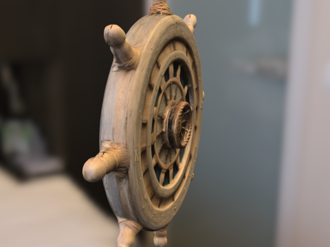 Nautical Ship Wheel 3D Modell