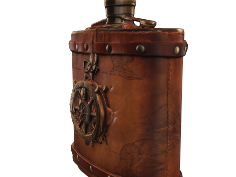 Vintage Nautical Flask Model 3D