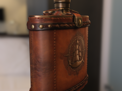 Vintage Nautical Flask 3D 模型