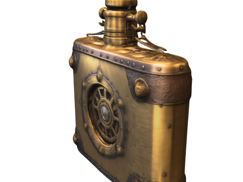 Steampunk Mechanical Flask Model 3D