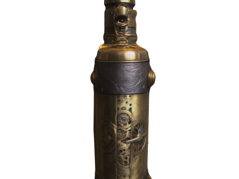 Steampunk Mechanical Flask 3D Модель