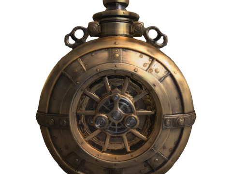 Steampunk Spherical Flask Model 3D