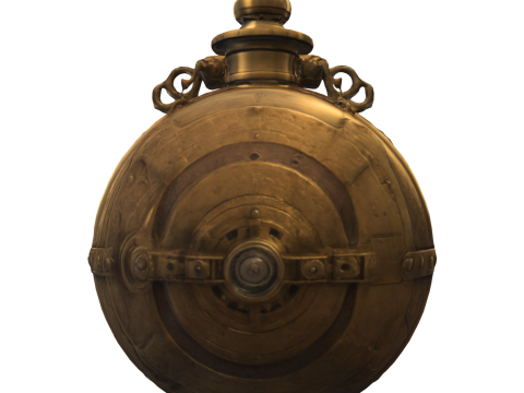 Steampunk Spherical Flask 3D Model