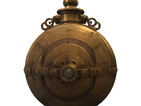 Steampunk Spherical Flask 3D Model