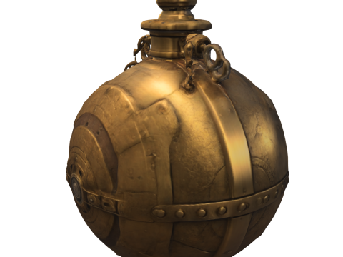 Steampunk Spherical Flask 3D Model
