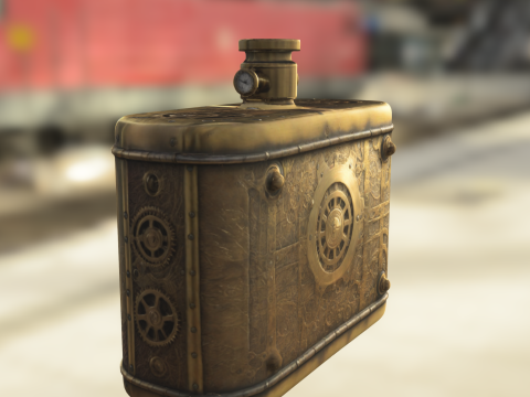 Steampunk Clockwork Flask Modelo 3D