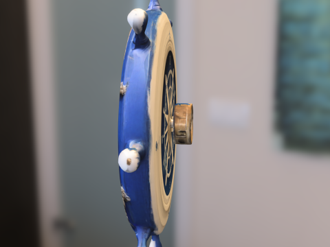 Nautical Ship Wheel blue 3D 模型