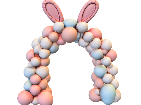 Bunny Balloon Arch 3D Model