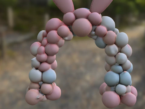 Bunny Balloon Arch 3D Model