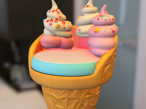 Ice Cream Chair 3D Model