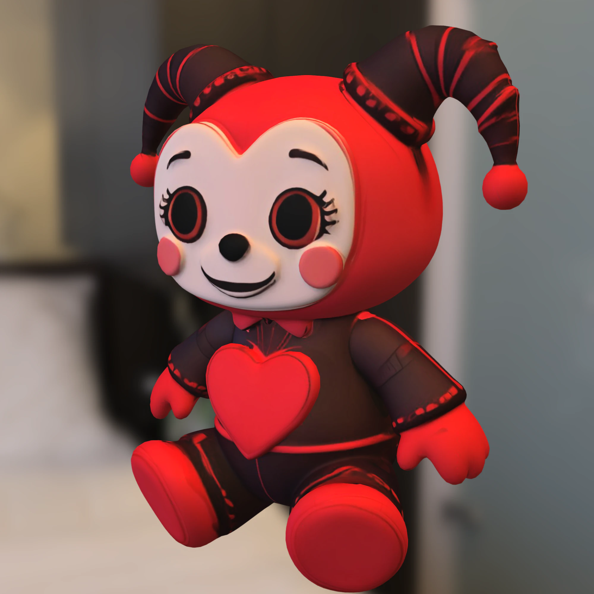 Cute Jester Doll 3D Model .c4d .max .obj .3ds .fbx .stl .blend 