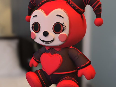 Cute Jester Doll Modelo 3D