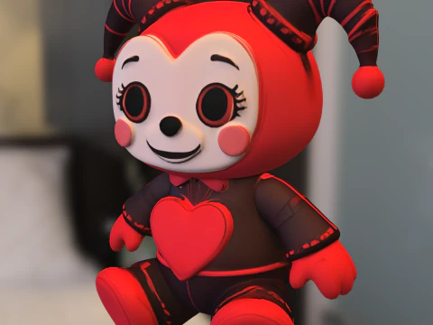 प्यारी विदूषक गुड़िया 3D मॉडल