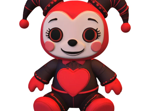 Cute Jester Doll 3D Model