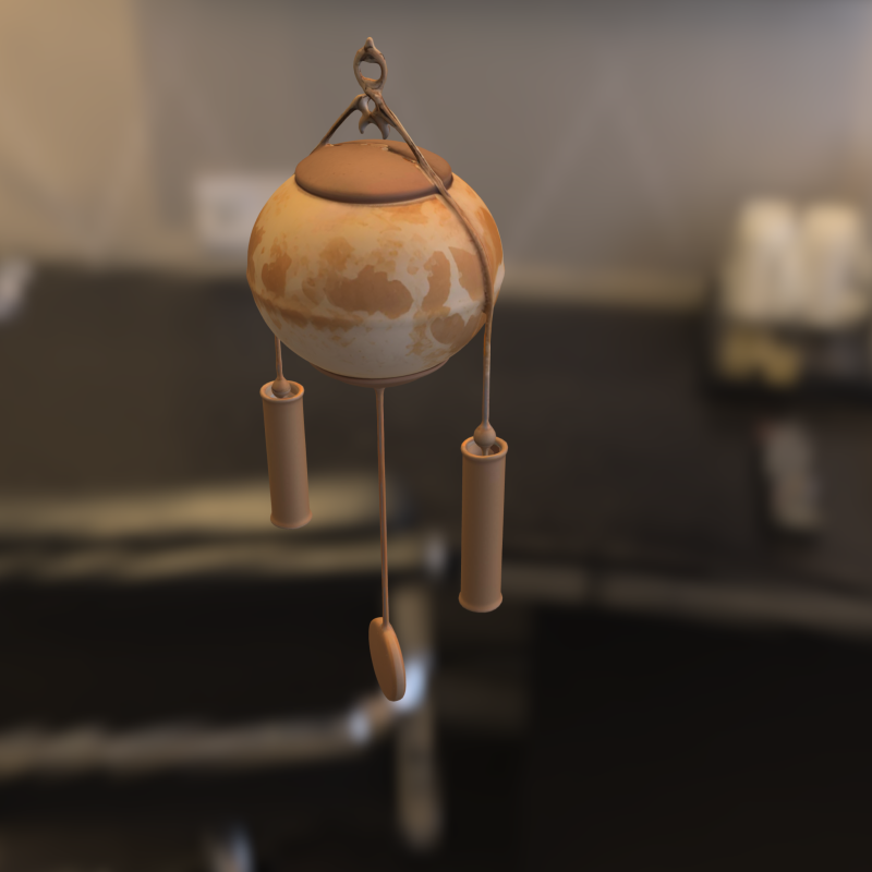 Hanging Wind Chime 3D Model .c4d .max .obj .3ds .fbx .stl .blend